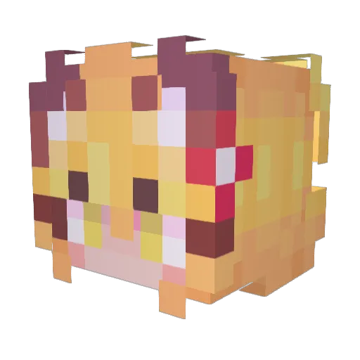 Helix11k Minecraft avatar head, 3D render
