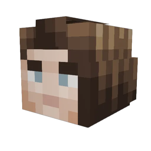 HelixFeder Minecraft avatar head, 3D render