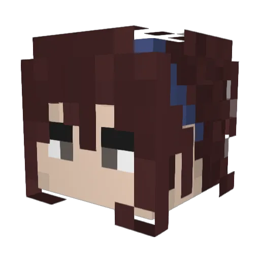 HelixG4 Minecraft avatar head, 3D render