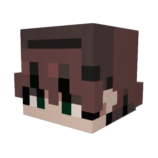 Heliyos Minecraft avatar head, 3D render