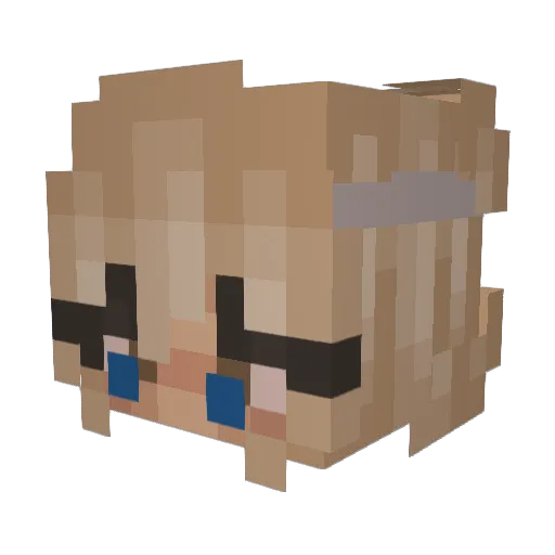 Hell0Kayla Minecraft avatar head, 3D render