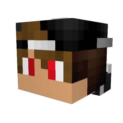 HellBoy1427 Minecraft avatar head, 3D render