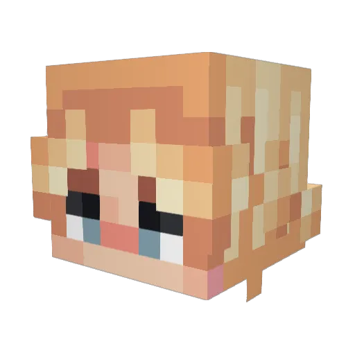 HellBrick Minecraft avatar head, 3D render