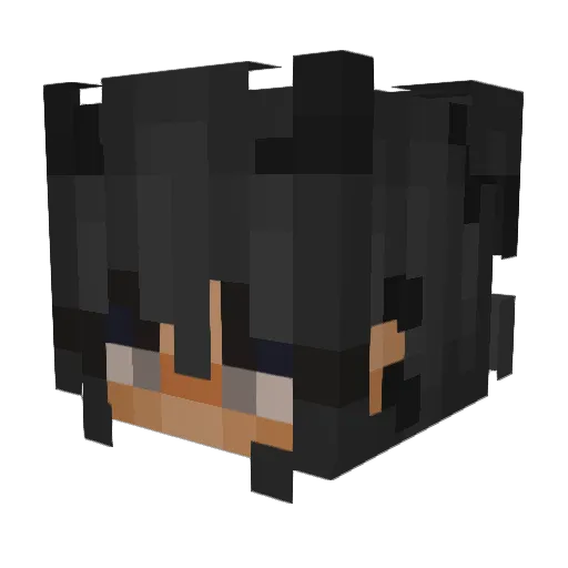 HellGurl Minecraft avatar head, 3D render