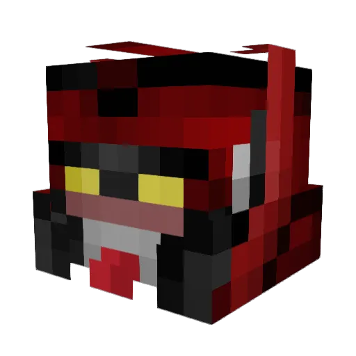 HellHog Minecraft avatar head, 3D render