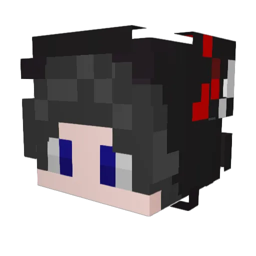 HellMagWaez Minecraft avatar head, 3D render