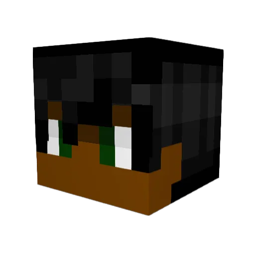 HellQrow Minecraft avatar head, 3D render