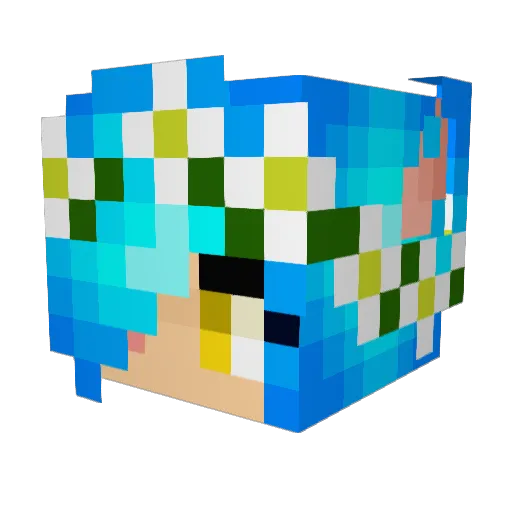 HellQueen_05 Minecraft avatar head, 3D render