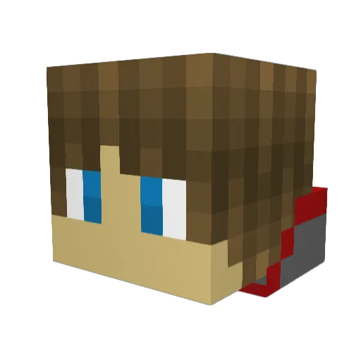 HellRiderHD Minecraft avatar head, 3D render