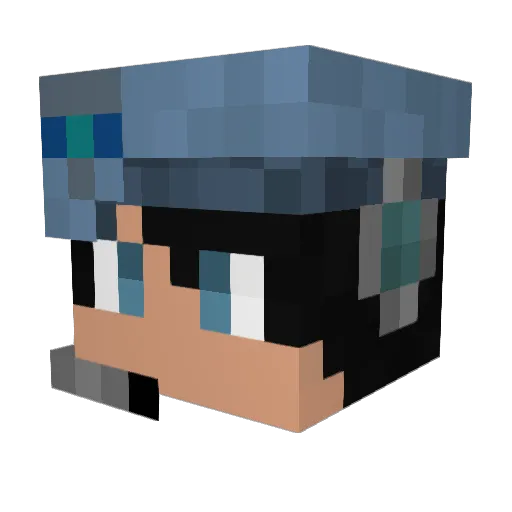 HellSound Minecraft avatar head, 3D render