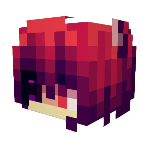 HellaStella Minecraft avatar head, 3D render