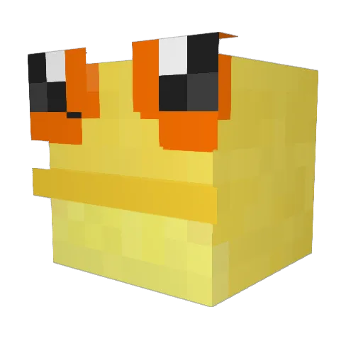 Hellbender Minecraft avatar head, 3D render