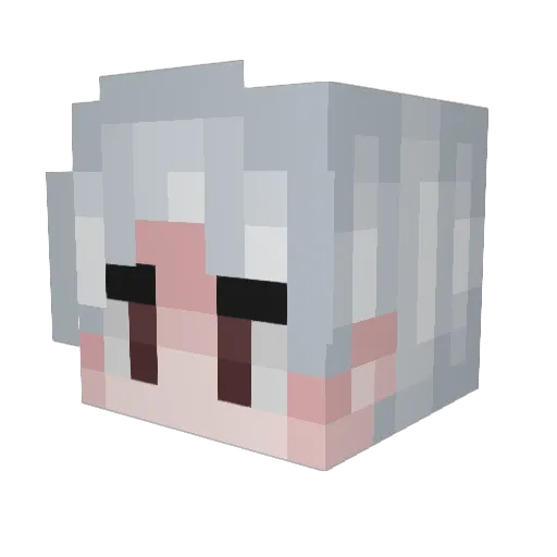 Hellblues29 Minecraft avatar head, 3D render