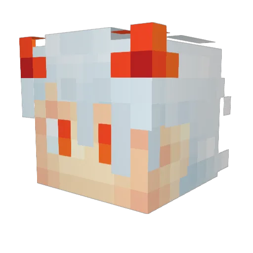 Hellboy08000 Minecraft avatar head, 3D render