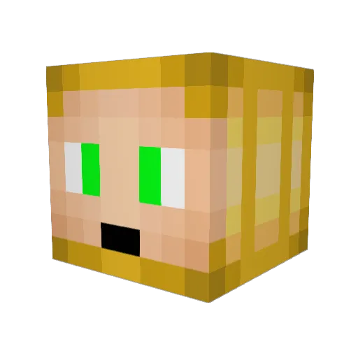 Hellboy1500 Minecraft avatar head, 3D render
