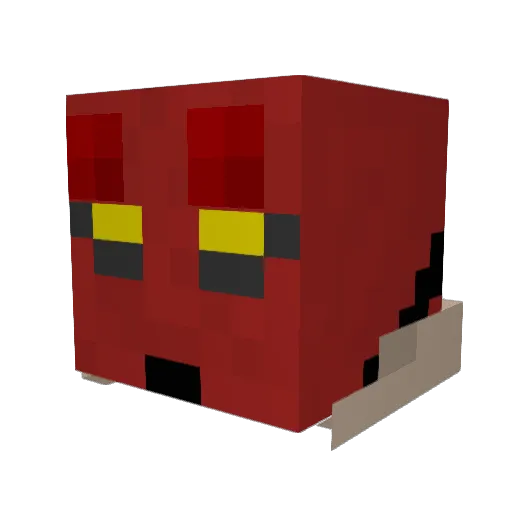Hellboy_95 Minecraft avatar head, 3D render
