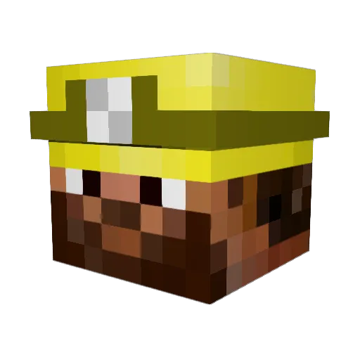 Hellcall Minecraft avatar head, 3D render