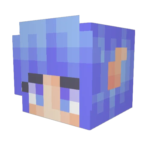 Hellcrypton Minecraft avatar head, 3D render