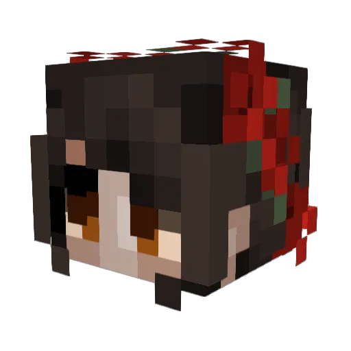 Helldusts Minecraft avatar head, 3D render