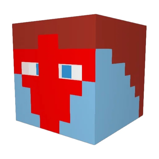 HelleMiner05 Minecraft avatar head, 3D render