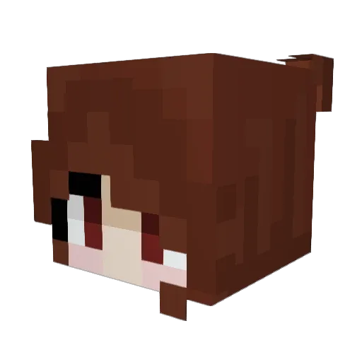 Hellebore_ Minecraft avatar head, 3D render