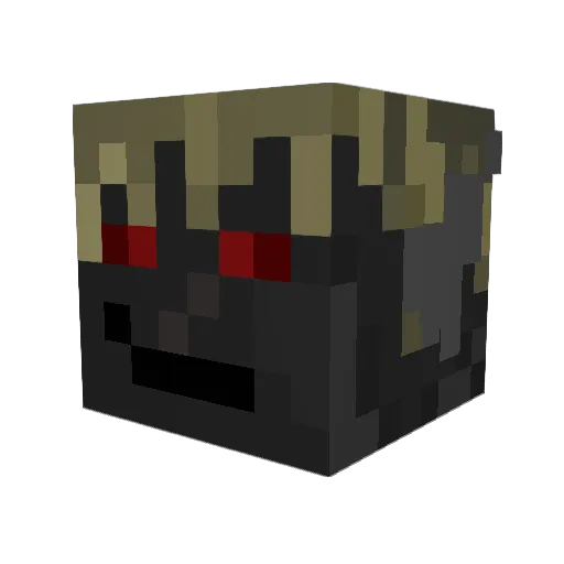HellegFuin Minecraft avatar head, 3D render