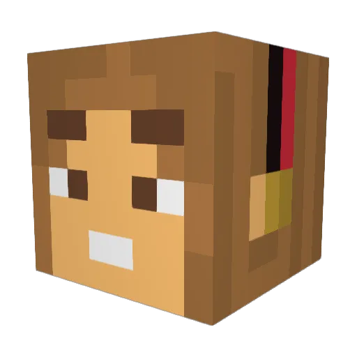 HellenQ Minecraft avatar head, 3D render