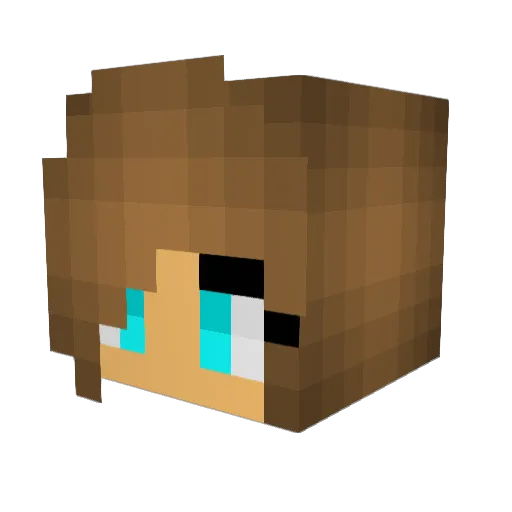 HellesBells Minecraft avatar head, 3D render