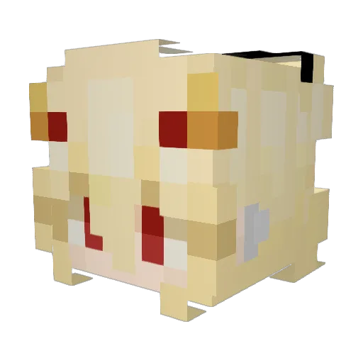 Hellevan Minecraft avatar head, 3D render