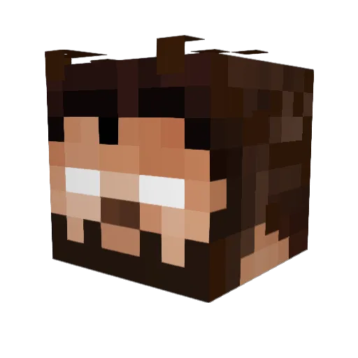 HellfireBlood Minecraft avatar head, 3D render
