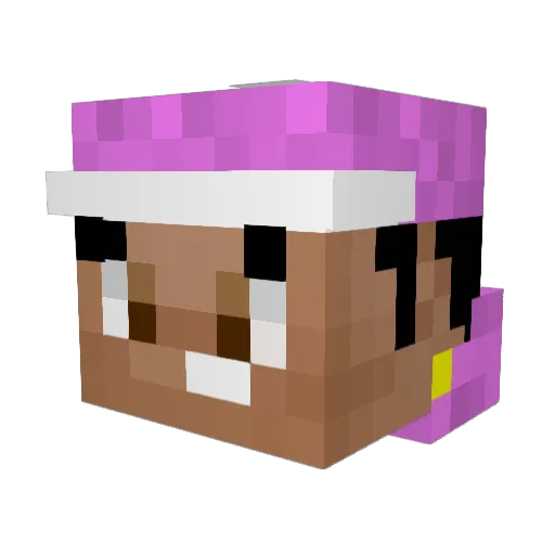 Hellheims Minecraft avatar head, 3D render
