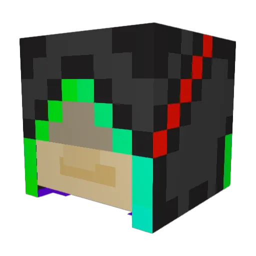 Hellinaier Minecraft avatar head, 3D render