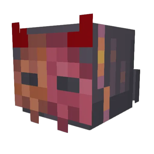 Hellion06 Minecraft avatar head, 3D render