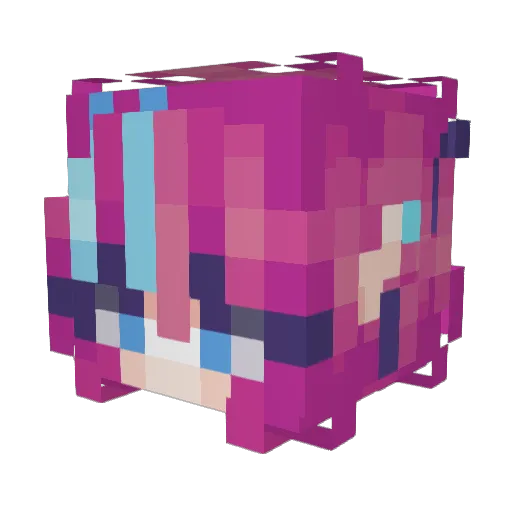HellishCatt Minecraft avatar head, 3D render