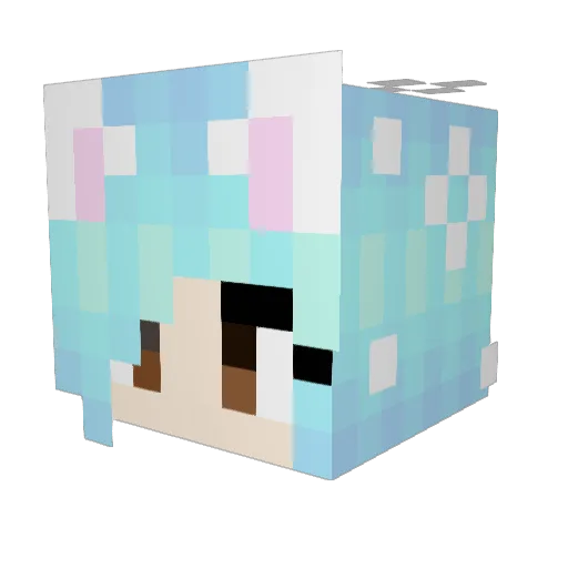 Hellista Minecraft avatar head, 3D render