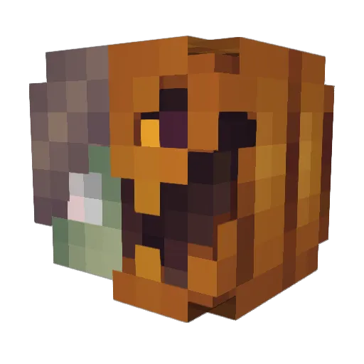 Hellizzor Minecraft avatar head, 3D render