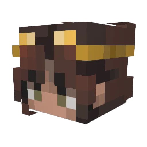 Hellkat_ Minecraft avatar head, 3D render