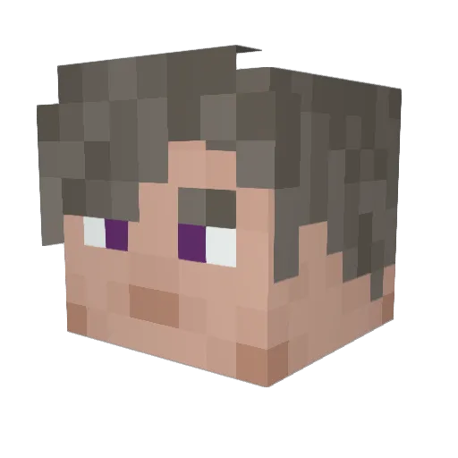 HellmuttHahn Minecraft avatar head, 3D render