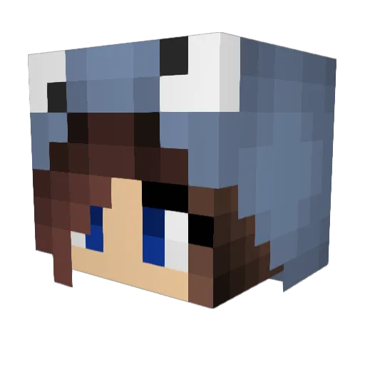 Hellno_Kitty Minecraft avatar head, 3D render