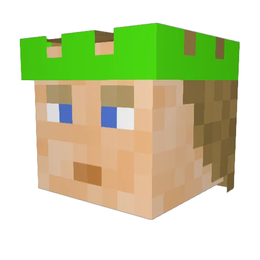 Hello12121232 Minecraft avatar head, 3D render