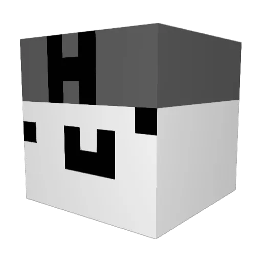 Hello368 Minecraft avatar head, 3D render
