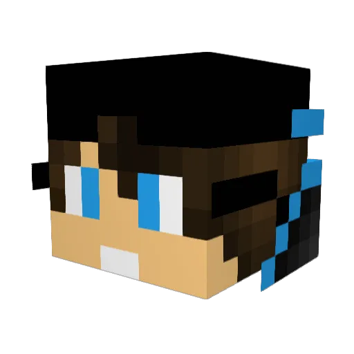 HelloBendy Minecraft avatar head, 3D render