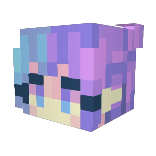 HelloBlockyWorld Minecraft avatar head, 3D render