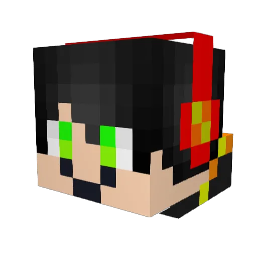 HelloCello Minecraft avatar head, 3D render