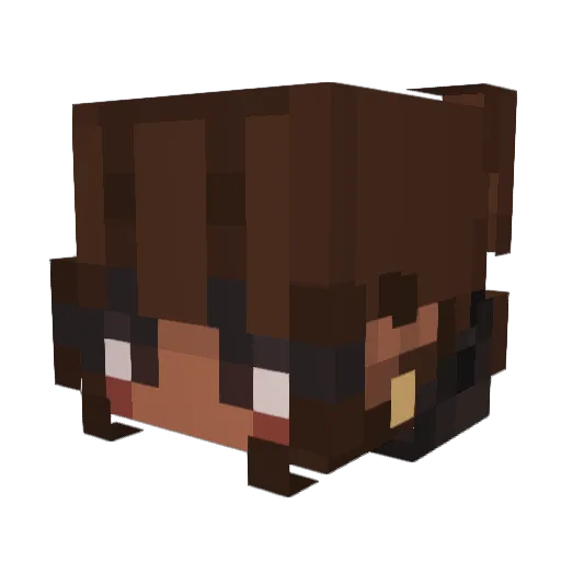 HelloCielo Minecraft avatar head, 3D render