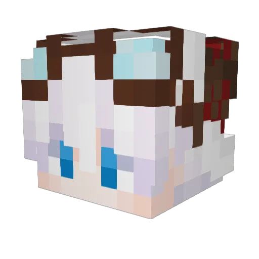 HelloDH Minecraft avatar head, 3D render
