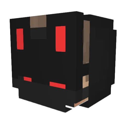 HelloDarkness Minecraft avatar head, 3D render