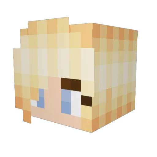 HelloErika Minecraft avatar head, 3D render