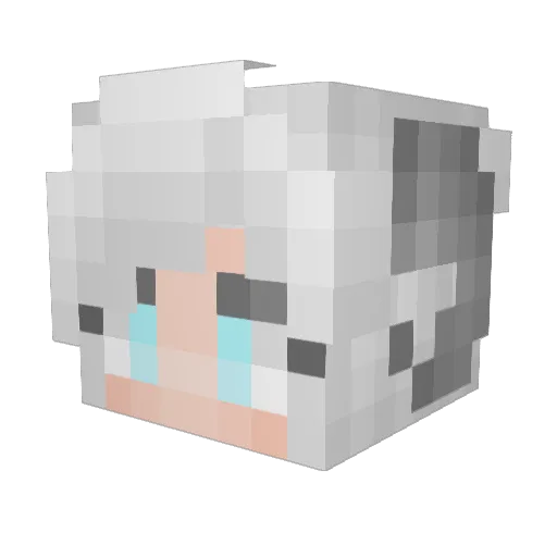 HelloGracie Minecraft avatar head, 3D render