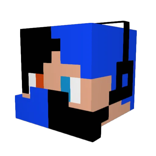 HelloIAmRobert Minecraft avatar head, 3D render
